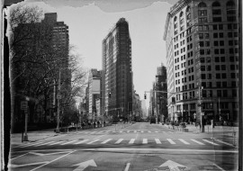 NYC empty Streets in Black and White during Covid-19